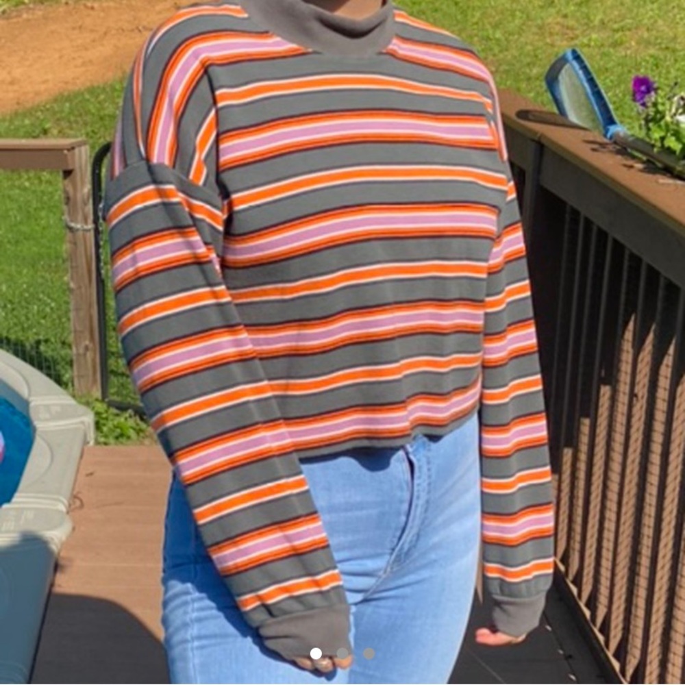 Striped Crop Sweater